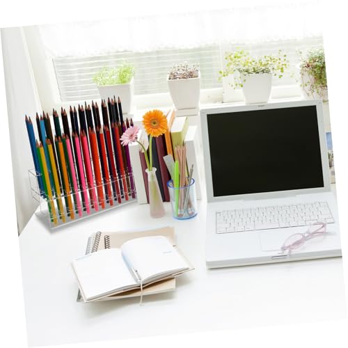 Image of DOITOOL Pen Holder Storage Box Multi-Slot Pencil Display Stand for Desk Organization Durable Acrylic Paint Brush Holder Perfect for Home and Office Use