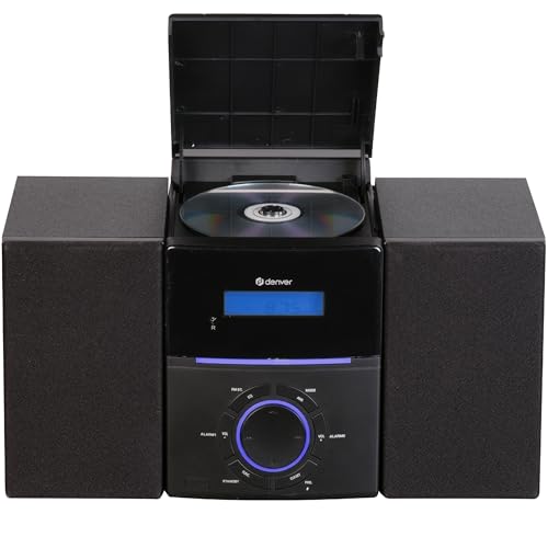 Denver Micro Chaine HiFi stéréo compacte – Radio FM – Lecteur CD – AUX – Fonction Horloge et Réveil – MCA240 – Noir - Les Beatles, Paul McCartney, John Lennon, RIngo Starr, George Harrison Denver Micro Chaine HiFi stéréo compacte - Radio FM - Lecteur CD - AUX - Fonction Horloge et Réveil - MCA240 - Noir – Image 3
