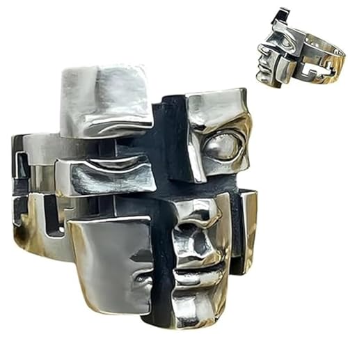 L'anello artistico astratto fa una dichiarazione sia indossato da solo che abbinato ad altri