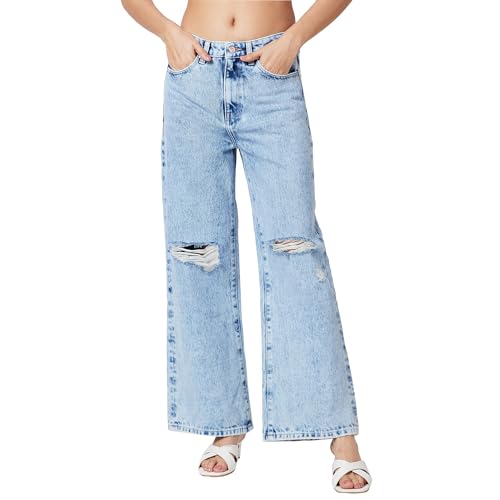 Image of Spykar High Rise Wide-Leg Loose Fit Jeans for Women