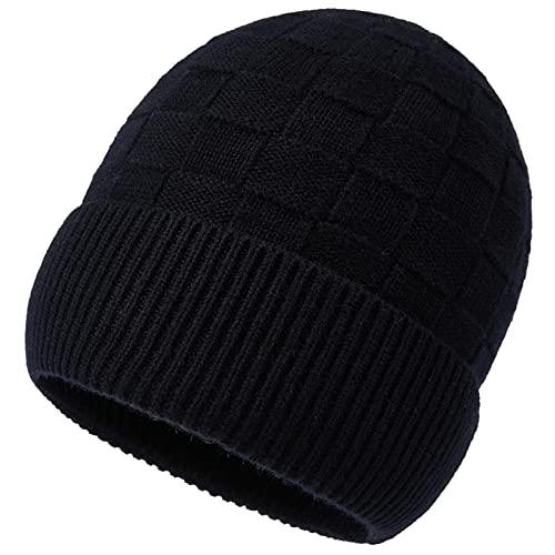 Bonnet d'hiver en tricot épais et cachemire souple pour homme et femme
