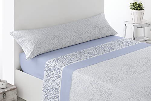 Miracle Home. Juego de sábanas térmicas de pirineo (3 Piezas) Jatar, 135X200, Azul