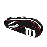 wilson clutch receiver gloves review  Wilson Advantage III Bolsa De Tenis para 3 Raquetas Negro/Rojo Talla única
