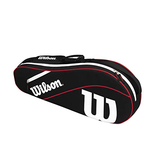Wilson Advantage III Bolsa De Tenis para 3 Raquetas Negro/Rojo Talla única