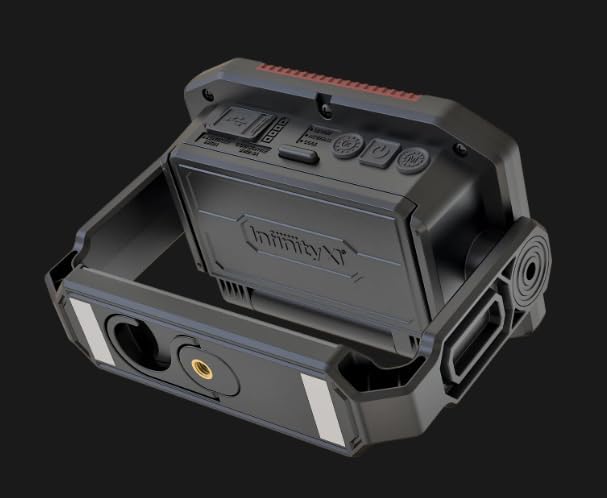 Poshtë view of the Infinity X1 Worklight showing the magnetic base and foldable hook