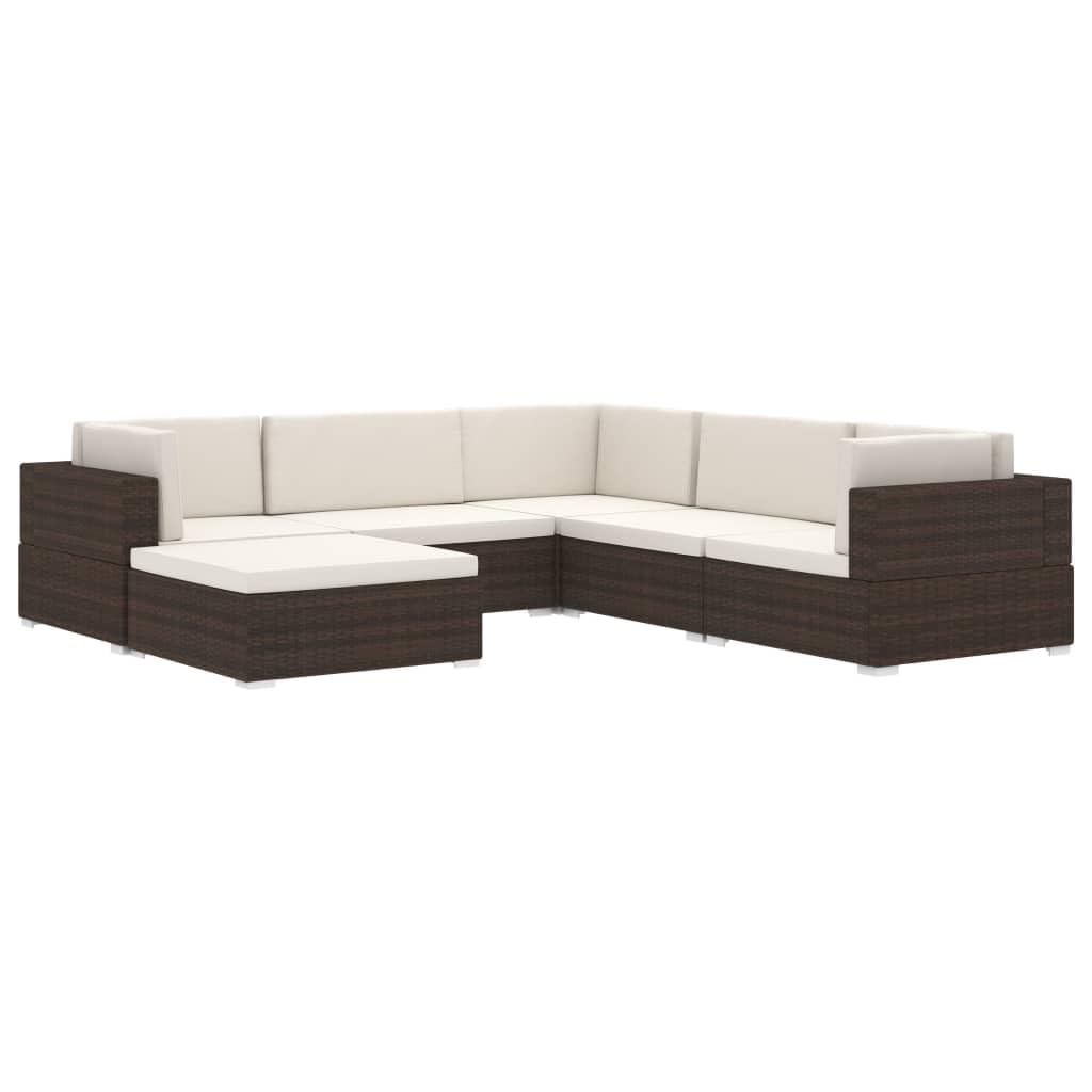 vidaXL Repose-Pied Sectionnel avec Coussin, Tabouret de Jardin, Chaise de Terrasse, Siège de Patio, Meuble d'Extérieur, Résine Tressée Noir