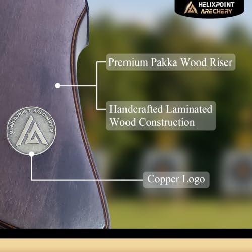Helixpoint Archery Strike Takedown Bow Kit Right-Handed Hunting Bow,60" & 62" AMO Bow Length,30-50 lbs Draw Weight for Adults and Hunters, Wooden Recurve Bow for Outdoor and Practice (62", 35, Pounds) by Helixpoint Archery - Used condition - Image 5