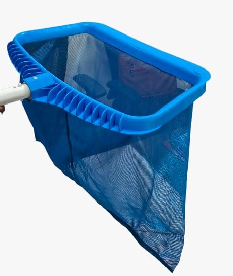 AQUAMAXX Swimming Pool Deep Leaf Net Standard Heavy Duty Pool Cleaning Tool Swimming Pool net 19'' (Blue)