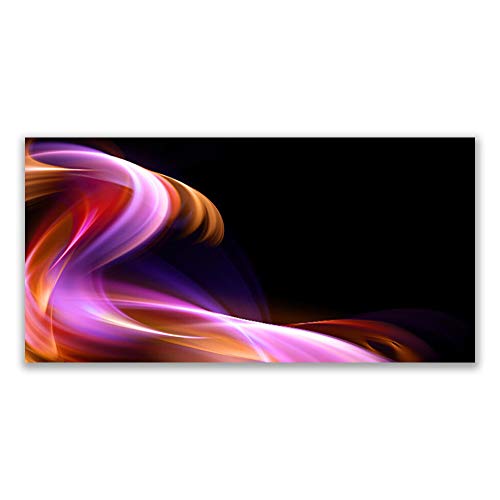 Tableau moderne design verre trempé 120x60cm Abstract Wave Art de salon - 2