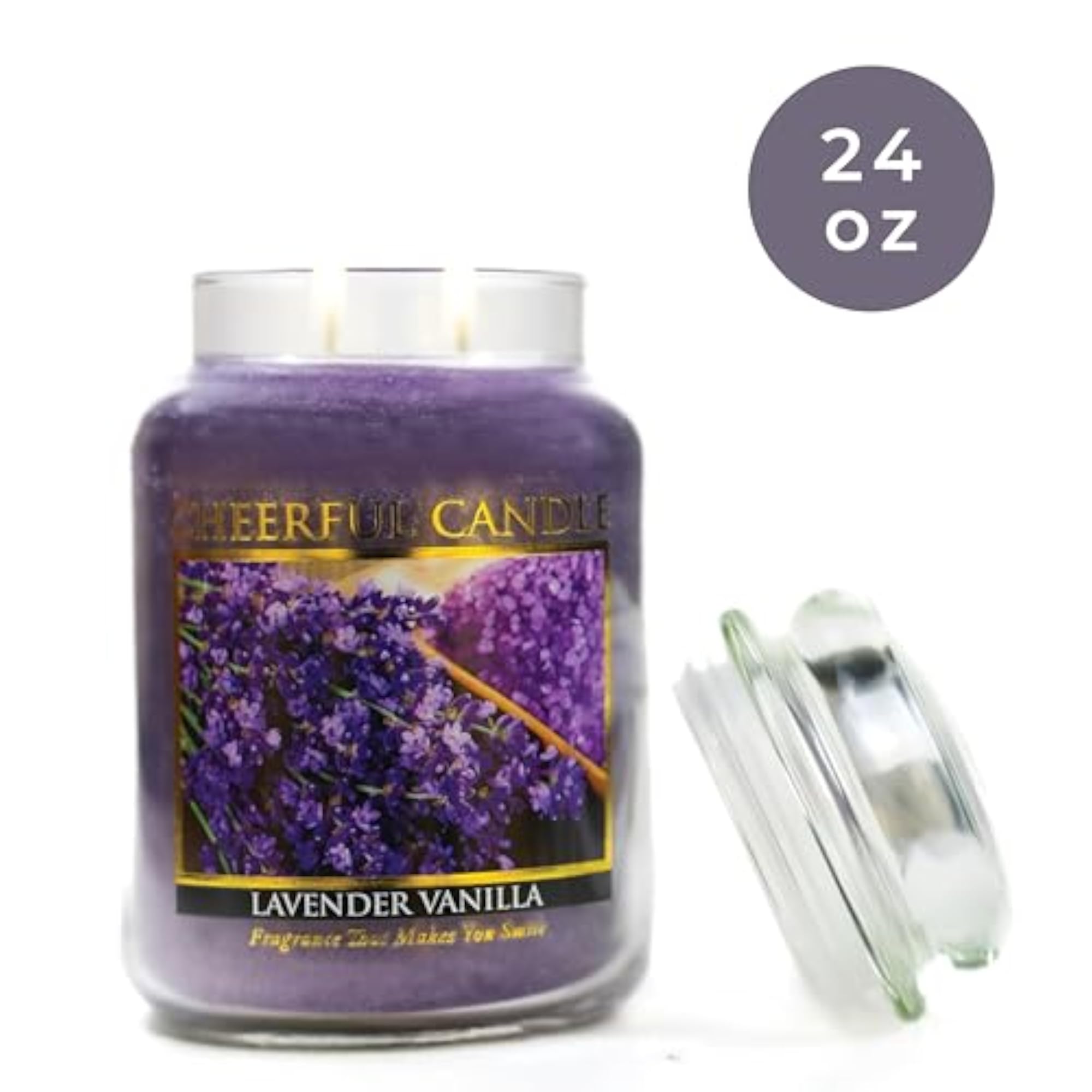 Lavender Vanilla Jar Candle, Scented Gift for Home