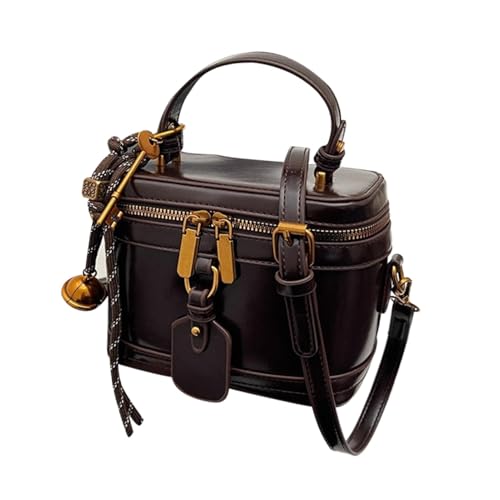 Molso cuadrado de moda, PU Square Bag para mujeres, Bolsa de hombro Retro cuadrado, Cumpleaños Día de la Madre Moda versátil Gran capacidad para cosméticos, teléfono celular, teclas