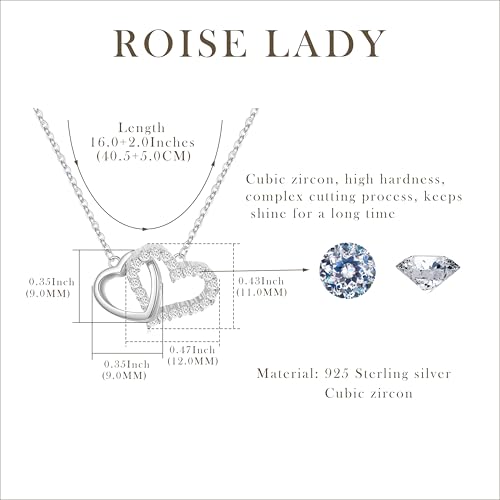 18K Gold Plated S925 Sterling Silver Heart Necklace Elegant Romantic Jewelry Birthday Gift for Women2