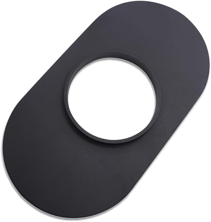 Black 15"x 3" Oval Air Cleaner with Half Finned Top Fits Chevy Ford Mopar Aluminum