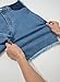 BLENCOT Maternity Jean Shorts Wide Leg Elastic Band Stretchy Plus Size Frayed Jorts Loose Pregnancy Spring Summer Comfy Denim Short with Pockets Large Myosotis