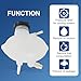 Engine Coolant Recovery Radiator Reservoir Tank with Cap Replacement For Jeep Compass 2017-2022 Replacement For Jeep Renegade 2015-2018 Replacement for Fiat 500X 2016-2018 Replaced 68289857AA Coolant