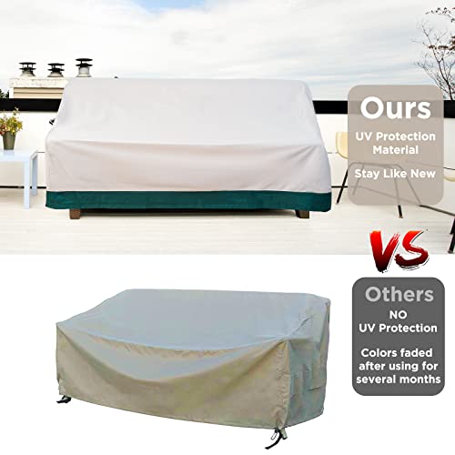 Forvio Outdoor Sofa Cover, 100% Waterproof 600D Heavy Duty Patio Couch Cover For 2-3 Seater With Uv Protection And Rip Resistance, 78" W X 34" D X 32" H #TOP2