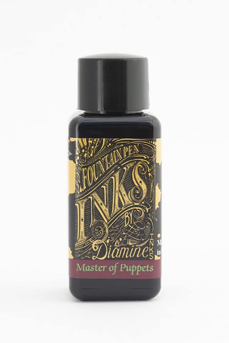 DiamineMaster of Puppets Ink, Glass Bottle, 30 ml, Red, Liquid Ink