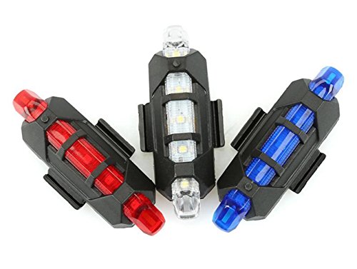 New Tech Junkies RECHARGEABLE Micro USB flash LED Bicycle Bike Frame Waterproof Front