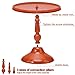 QENUIITEA Set of 3 Orange Cake Stands, Metal Round Cake Holder Dessert Pie Pizza Display Stand 8