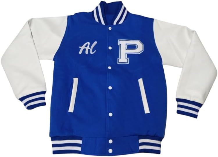 Al Bundy Varsity Letterman Jacket, Royal Blue and White, Embroidery Polk High School synthetic leather Sleeves Limited