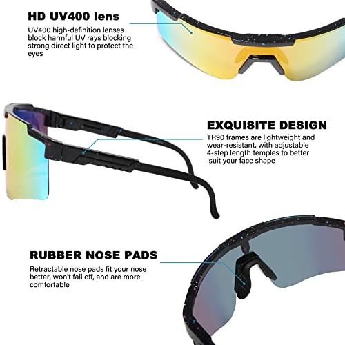 Douide Sports Sunglasses For Youth Men & Women, Uv400 Lens Tr90 Frame, Cycling Outdoor Fishing Skiing Baseball #TOP2