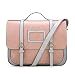 ECOSUSI Women Briefcase Vintage Crossbody Messenger Bag PU Leather Satchel Purse, Pink