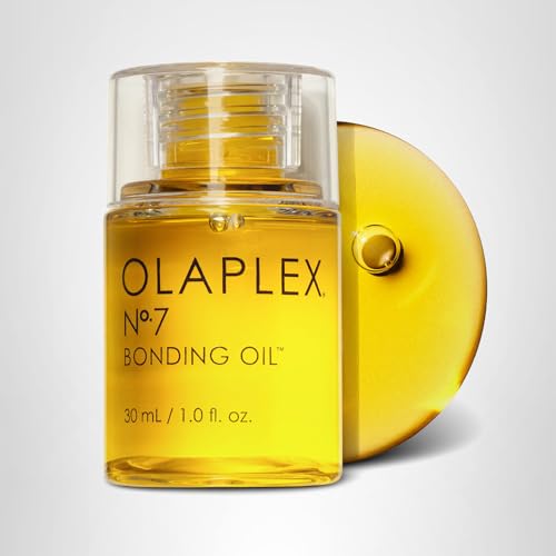 Olaplex No. 7 Bonding Oil, Concentrated High Shine Heat Protectant | Visibly Smooths & Softens Hair | Added Color Vibrancy | Up to 72 Hour Frizz Control | For All Hair Types | 1 fl oz