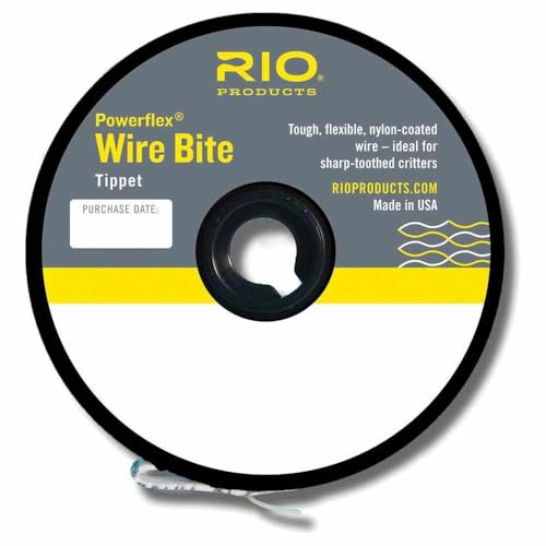 Rio Fly Fishing Tippet Power Flex-Wire Bite Tippet 40Lb 15'. Fishing Tackle, Clear