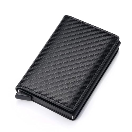 TARKS Slim, RFID Blocking Wallet for Men & Women with Pop-Up Card Holder, Money Clip, and Carbon Fiber Design - Main Image