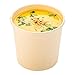 200-CT Disposable 12-OZ Bio Soup Container - Medium Kraft Soup Cups: Perfect for Cafes - Eco-Friendly Recyclable Paper Cup - Wholesale Takeout Food Container - Lid Available - Restaurantware