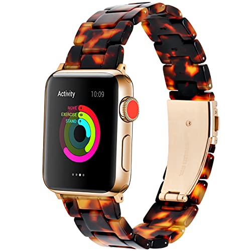 Bracelet en résine pour Apple Watch 40mm 38mm iWatch SE Series 6 5 4 3 boucle acier