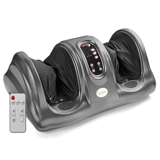 Lifelong Foot Massager Machine for Pain Relief with Kneading function - Also used as Leg Calf Massager - Corded Electric Foot Massage Machine for Home with Customizable Settings (LLM360)