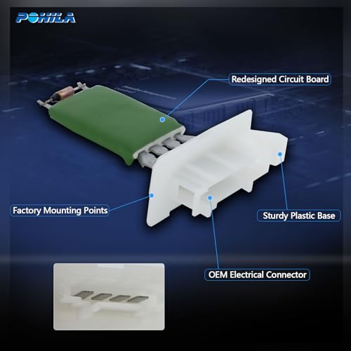 Image of Blower Motor Resistor Compatible with 1K0959263A Volkswagen Jetta 2005-2014 Passat 2006-2010 Tiguan 2009-2017 Beetle Golf CC Eos GTI R32 Rabbit