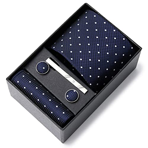 Set de corbata, pañuelo y gemelos para hombre
