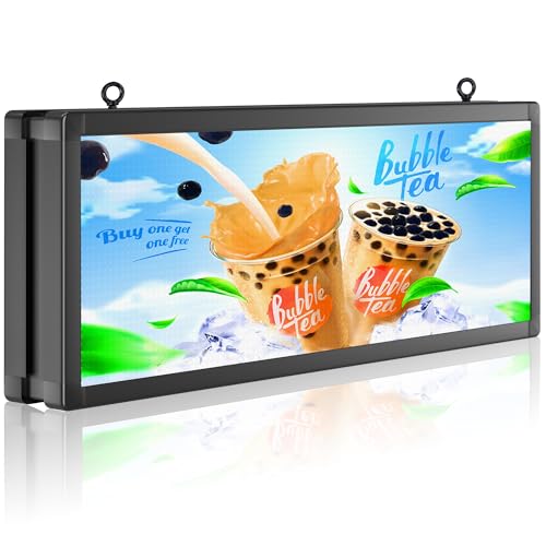 Image of P10 39 inchx14 inch Double-Sides LED Advertising Sign Outdoor Digital Billboard with High Brightness, WiFi Programmable for Stores, HD Image /Text Display, Weatherproof & Energy Efficient