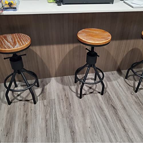 Industrial Bar Stool-Set Of 2-Swivel Counter Coffee Chair-Extra Pub Height Adjustable 22-33 Inch #TOP4