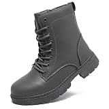 Topwolve Botas para Mujer Impermeable Botines de Tobillo Invierno Con Forrada CáLido Botas de Nieve,Gris,41 EU