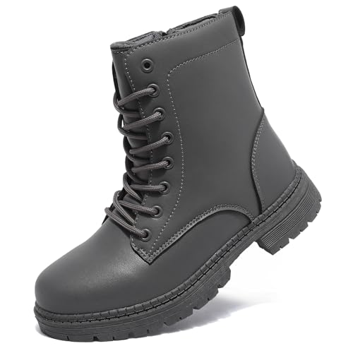 Topwolve Botas para Mujer Impermeable Botines de Tobillo Invierno Con Forrada CáLido Botas de Nieve,Gris,37 EU