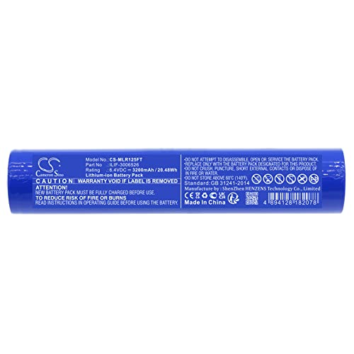 FYIOGXG Cameron Sino Battery for Maglite ML125, ML150LR, ML150LRX PN:Maglite ILIF-3006526 3200mAh / 20.48Wh