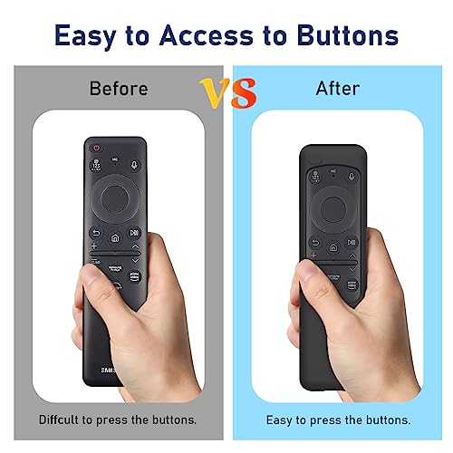 Smastronics - Samsung TV Remote Cover Case - Silicone Protective Case with Remote Loop - BN59-01432A (Black - Solar Cell) 5 41cop atSwL