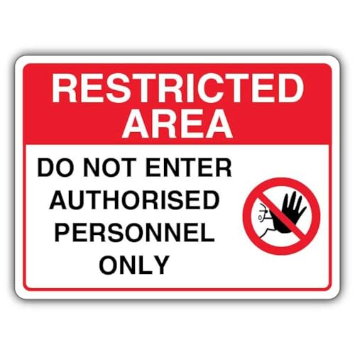 Panneau zone restreinte Do Not Enter signalisation de sécurité plastique rigide 300 x 225 mm