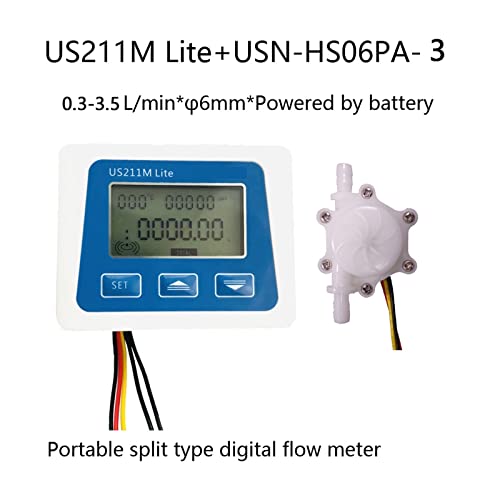 Medidor de flujo digital portátil para manguera de 6 mm exterior Meter and Sensor-3 4