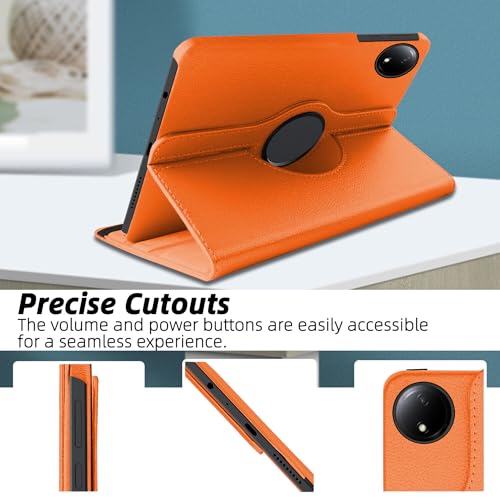 Image of TGK 360 Rotatable Smart Flip Case Cover for Redmi Pad SE 8.7 inch Tablet (Orange)
