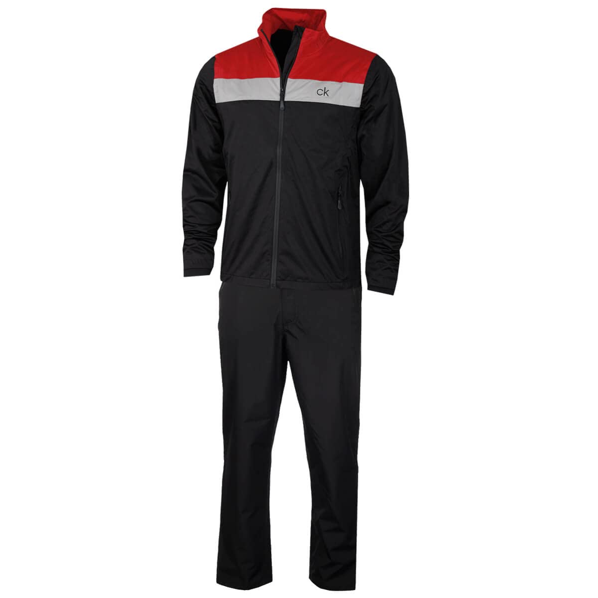 Calvin Klein Men's Black/Red Waterproof Suit - Xxl