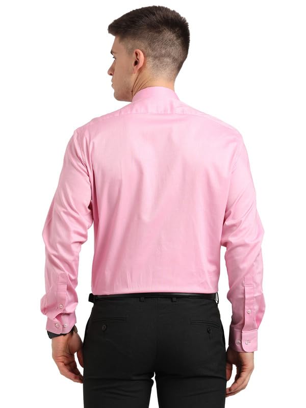 Image of Turtle Men 100% Cotton Slim Fit Lemon Solid Formal Shirt