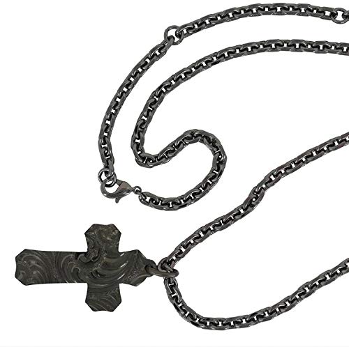 Montana Silversmiths Christian Faith Cross Men's Necklace (Faded Glory Cross Necklace) #TOP6