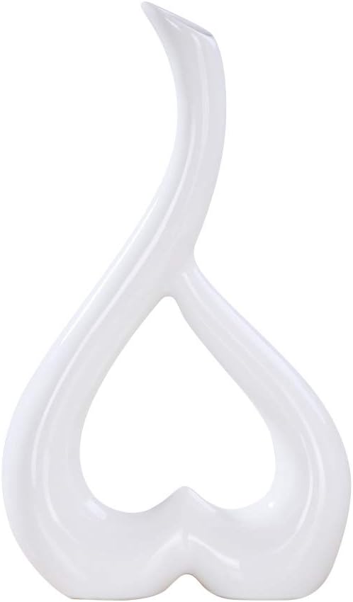 Ceramic Receptacle Ceramic Vases Decorative Heart-Shaped Desktop Ornament for Home Decor Living Room Bedroom