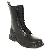  Boots & Braces - Easy 10 Loch monochrom Black on Black Stiefel Rangers Schwarz