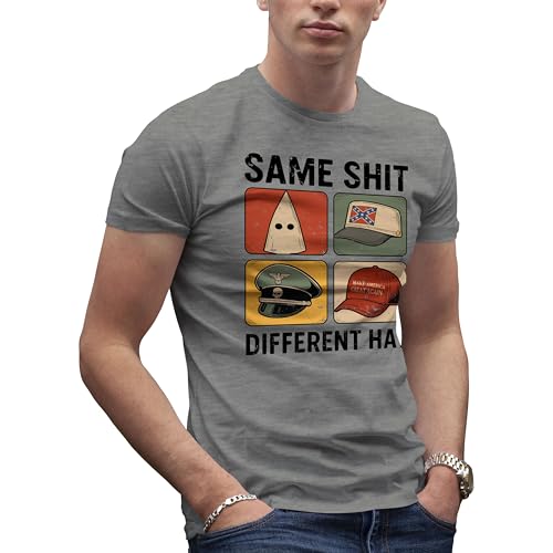 Vintage Same Shit Different Hat Herren Grau T-Shirt Size L