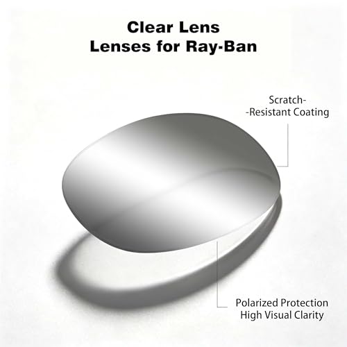 Image of YEIN Replacement Lenses for Ray-Ban Meta RW4006 /RW4012(50mm), Photochromic /Blue Light Blocking /Polarized Sunglasses Lenses